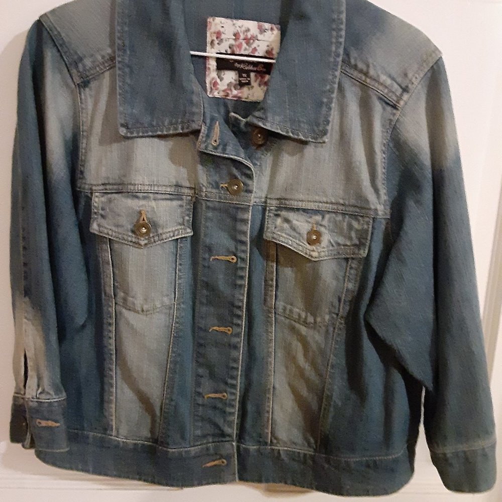Signature by Robbie Bee, Size 1X, Blue Denim Jacket